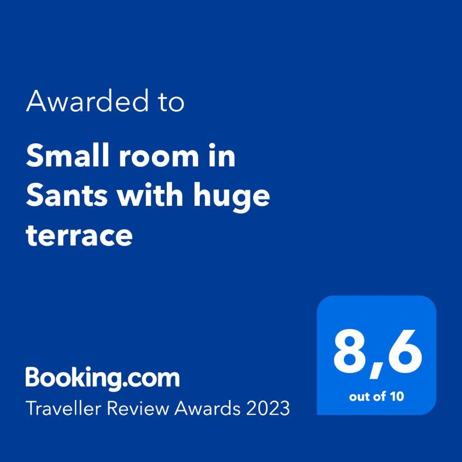 Small Room In Sants With Huge Terrace برشلونة المظهر الخارجي الصورة